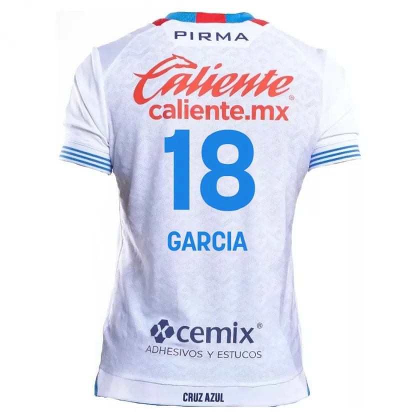 Danxen Heren Diana Garcia #18 Wit Blauw Uitshirt Uittenue 2024/25 T-Shirt