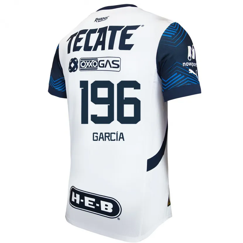 Danxen Heren Diego García #196 Wit Blauw Uitshirt Uittenue 2024/25 T-Shirt