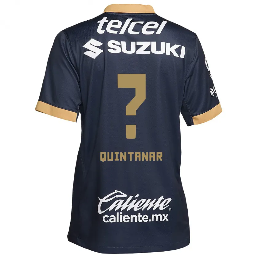 Danxen Heren Edgar Quintanar #0 Obsidiaan Goud Wit Uitshirt Uittenue 2024/25 T-Shirt