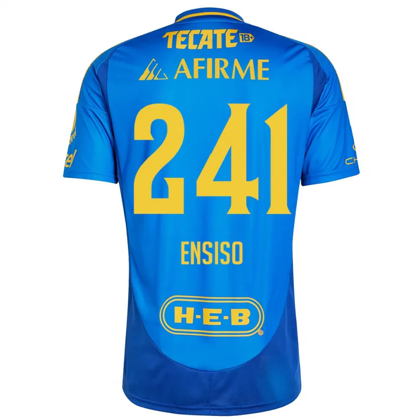 Danxen Heren Eduardo Ensiso #241 Blauw Geel Uitshirt Uittenue 2024/25 T-Shirt