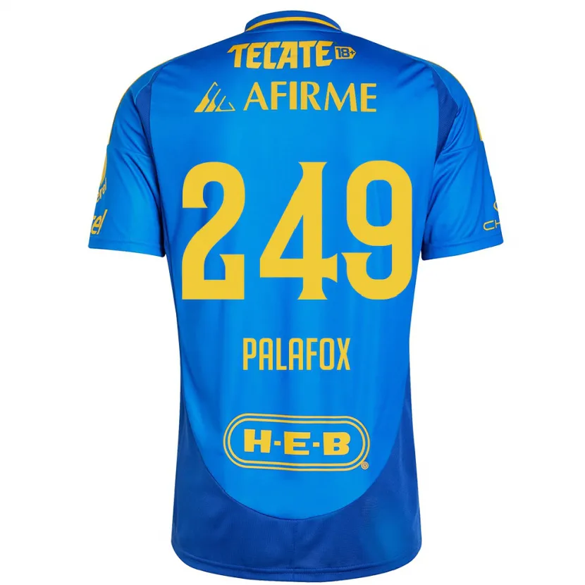 Danxen Heren José Palafox #249 Blauw Geel Uitshirt Uittenue 2024/25 T-Shirt