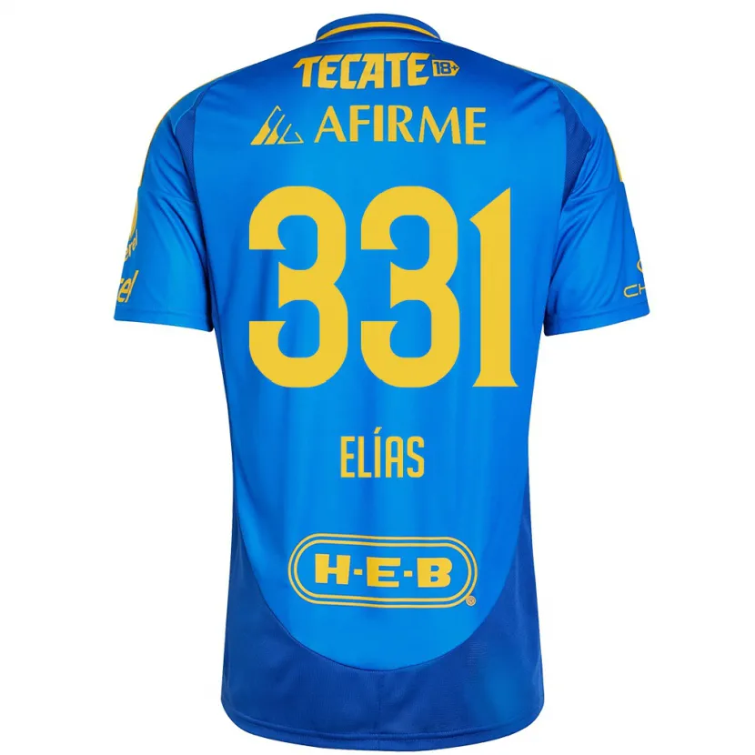 Danxen Heren Bruno Elías #331 Blauw Geel Uitshirt Uittenue 2024/25 T-Shirt