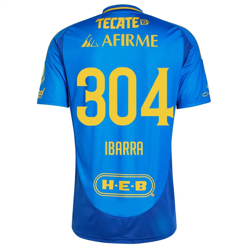 Danxen Heren Luis Ibarra #304 Blauw Geel Uitshirt Uittenue 2024/25 T-Shirt