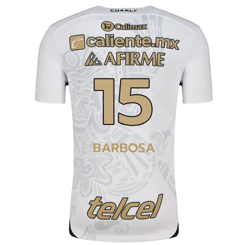 Danxen Heren Diego Barbosa #15 Wit Zwart Uitshirt Uittenue 2024/25 T-Shirt