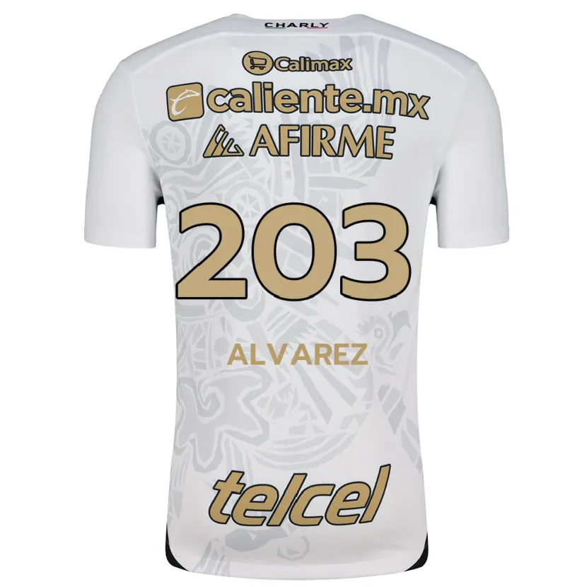 Danxen Heren Jaime Álvarez #203 Wit Zwart Uitshirt Uittenue 2024/25 T-Shirt