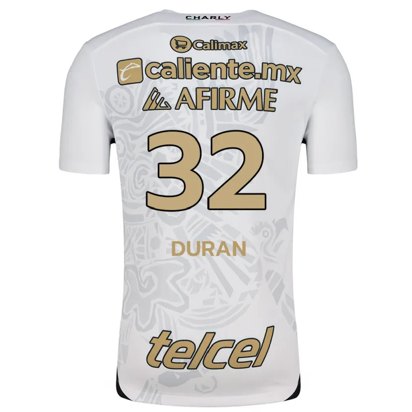 Danxen Heren Ailed Duran #32 Wit Zwart Uitshirt Uittenue 2024/25 T-Shirt
