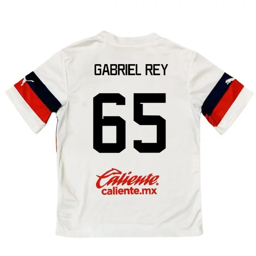 Danxen Heren Luis Gabriel Rey #65 Wit Rood Uitshirt Uittenue 2024/25 T-Shirt