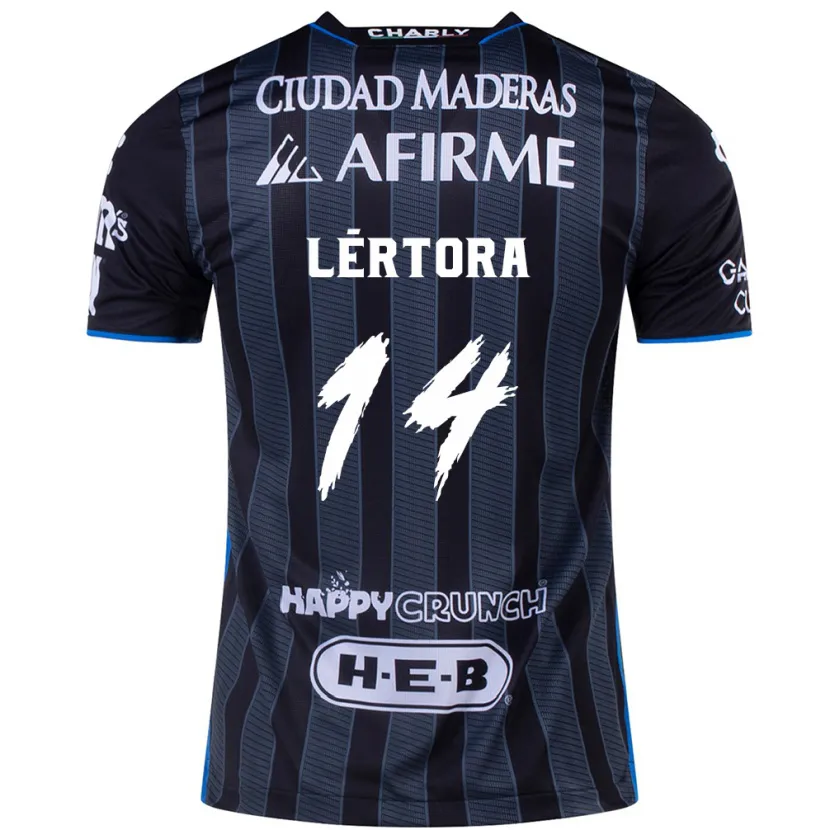 Danxen Heren Federico Lértora #14 Wit Zwart Uitshirt Uittenue 2024/25 T-Shirt