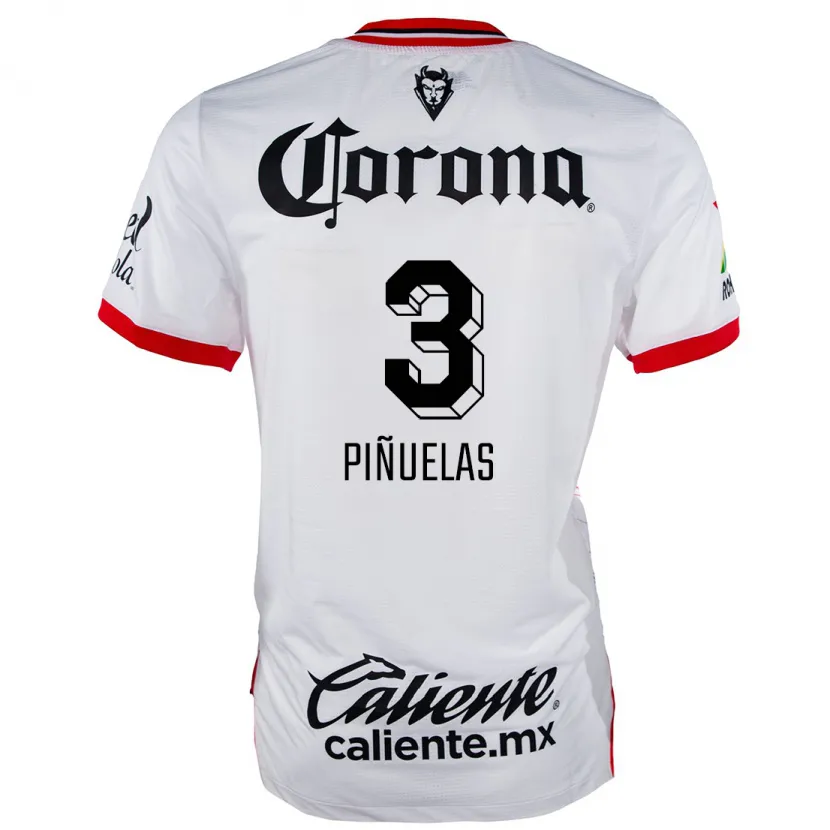 Danxen Heren Fernando Piñuelas #3 Wit Rood Uitshirt Uittenue 2024/25 T-Shirt