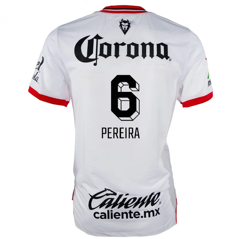 Danxen Heren Federico Pereira #6 Wit Rood Uitshirt Uittenue 2024/25 T-Shirt