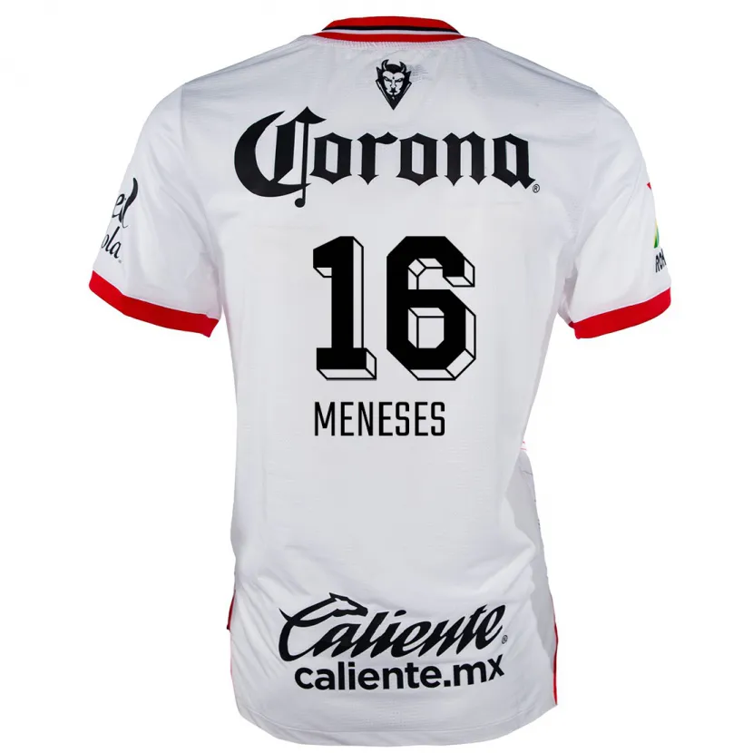 Danxen Heren Jean Meneses #16 Wit Rood Uitshirt Uittenue 2024/25 T-Shirt