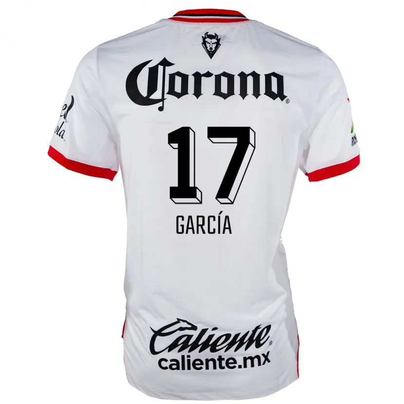 Danxen Heren Brian García #17 Wit Rood Uitshirt Uittenue 2024/25 T-Shirt