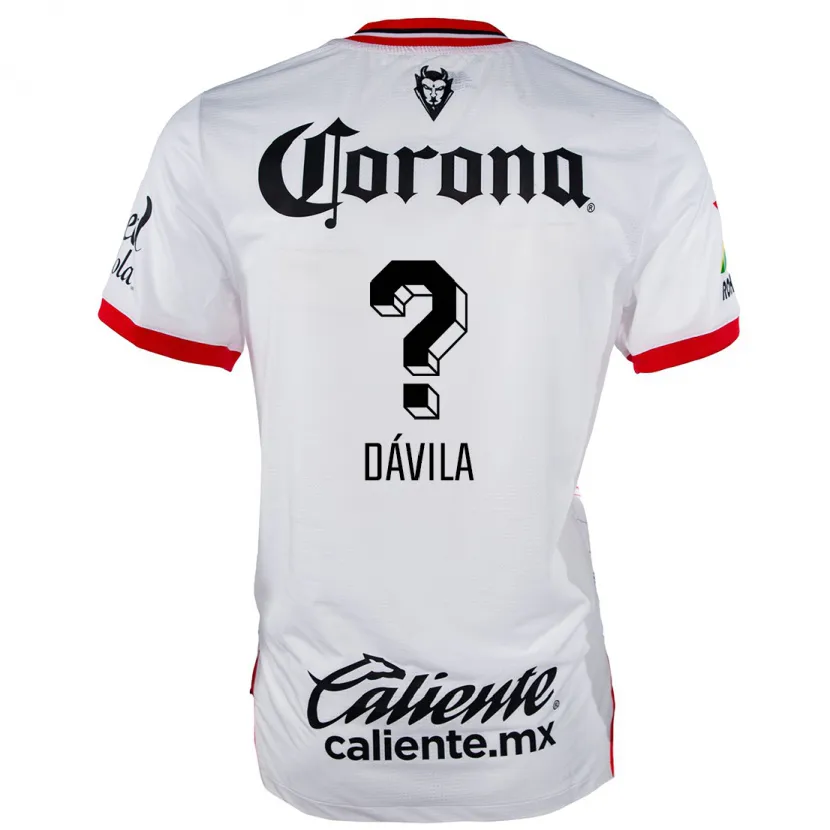 Danxen Heren Dilan Dávila #0 Wit Rood Uitshirt Uittenue 2024/25 T-Shirt