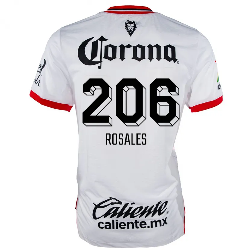 Danxen Heren Santiago Rosales #206 Wit Rood Uitshirt Uittenue 2024/25 T-Shirt