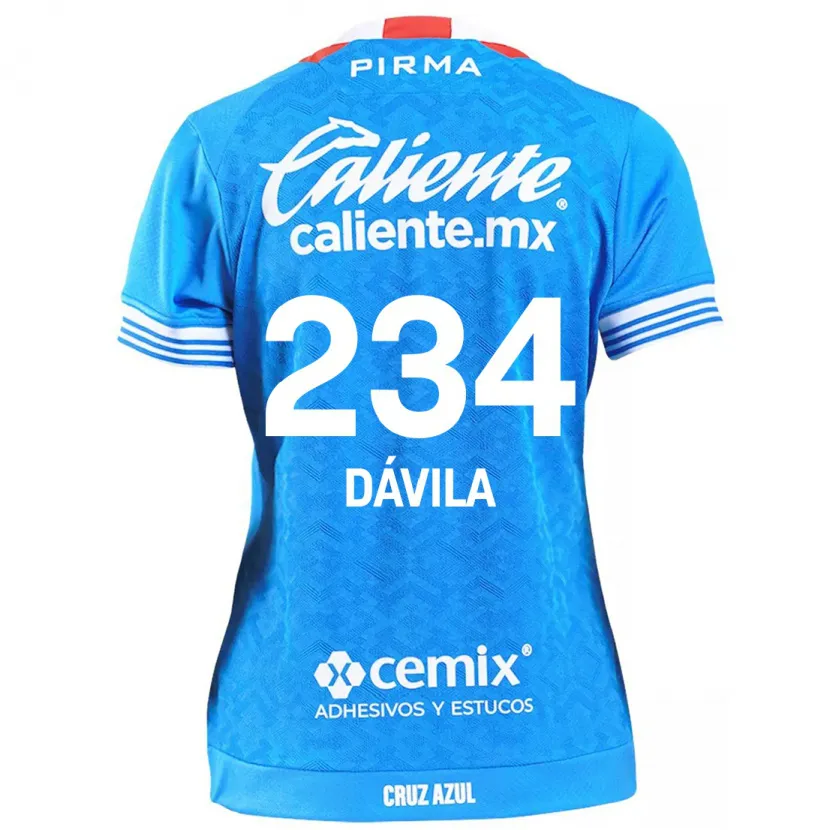 Danxen Dames Emilio Dávila #234 Hemelsblauw Thuisshirt Thuistenue 2024/25 T-Shirt