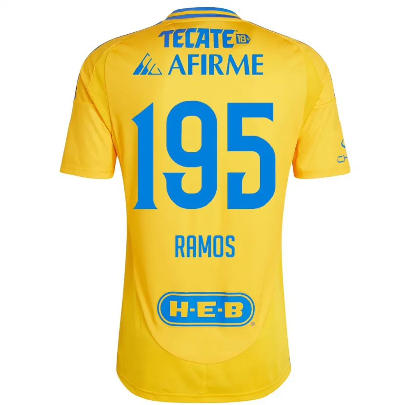 Danxen Dames Rodrigo Ramos #195 Goud Geel Thuisshirt Thuistenue 2024/25 T-Shirt