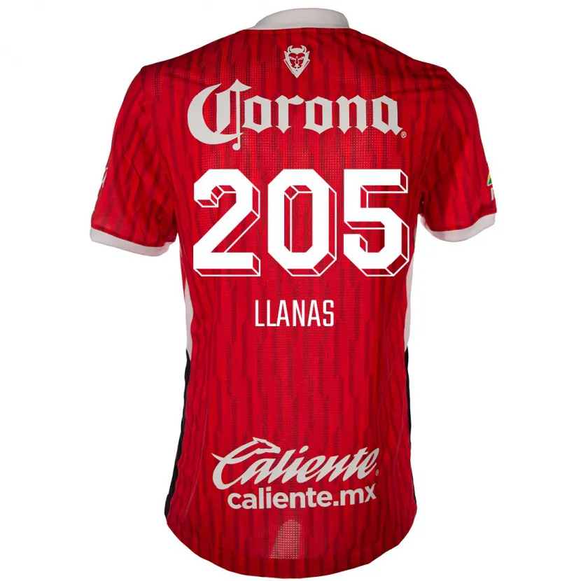 Danxen Dames Emmanuel Llanas #205 Rood Wit Thuisshirt Thuistenue 2024/25 T-Shirt