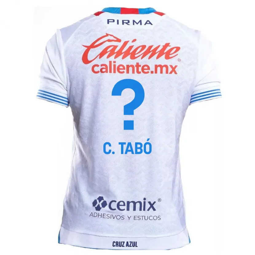 Danxen Dames Christian Tabó #0 Wit Blauw Uitshirt Uittenue 2024/25 T-Shirt
