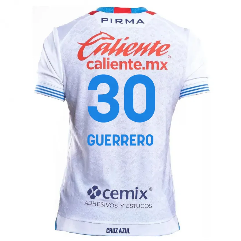 Danxen Dames Rafael Guerrero #30 Wit Blauw Uitshirt Uittenue 2024/25 T-Shirt