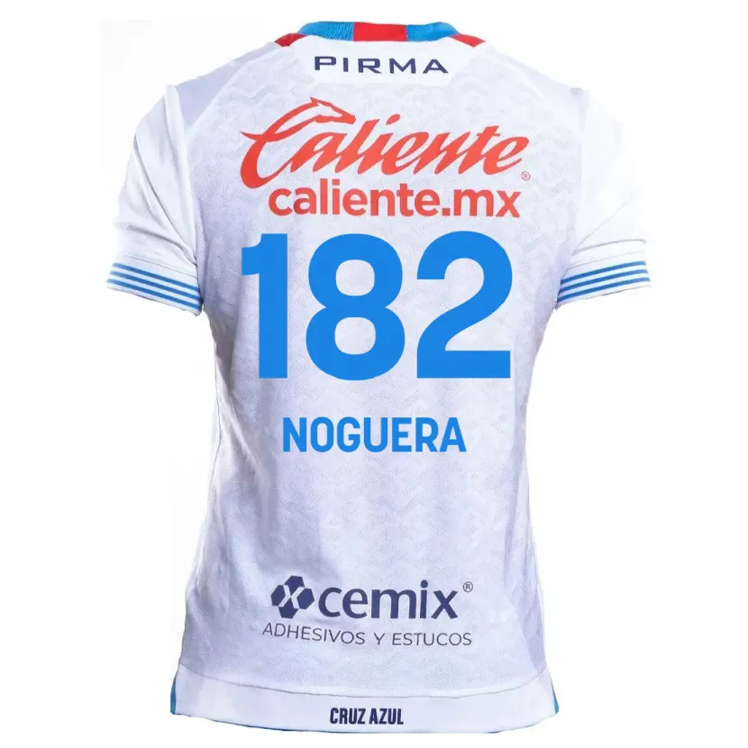 Danxen Dames Heldrich Noguera #182 Wit Blauw Uitshirt Uittenue 2024/25 T-Shirt