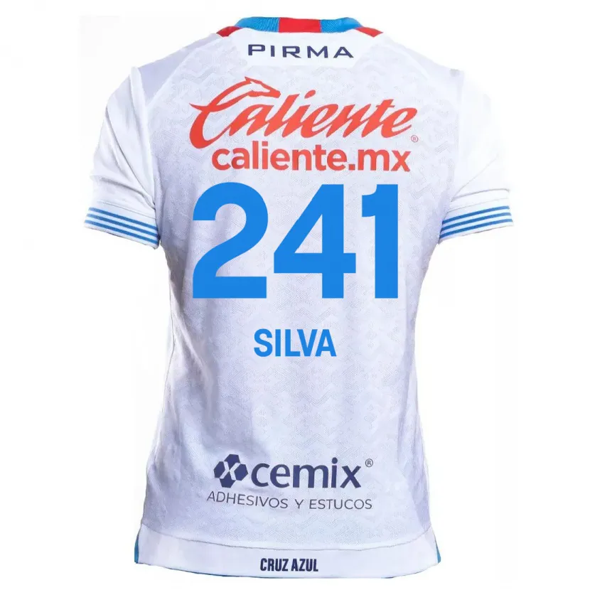 Danxen Dames Iván Silva #241 Wit Blauw Uitshirt Uittenue 2024/25 T-Shirt