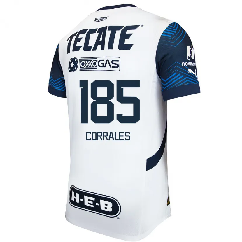 Danxen Dames Ángel Corrales #185 Wit Blauw Uitshirt Uittenue 2024/25 T-Shirt