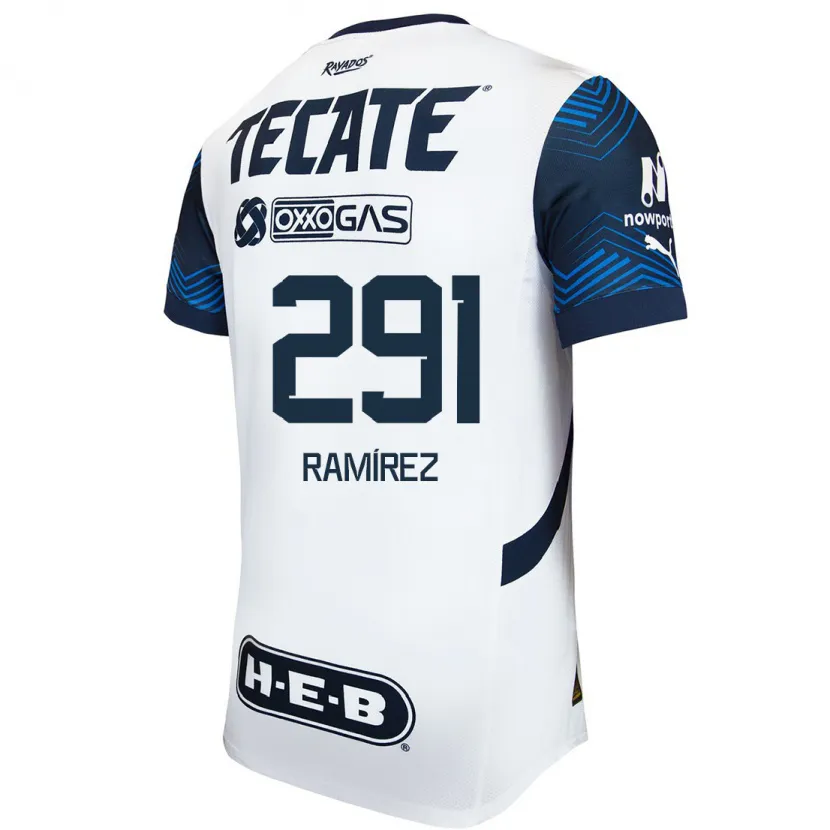 Danxen Dames Fabián Ramírez #291 Wit Blauw Uitshirt Uittenue 2024/25 T-Shirt