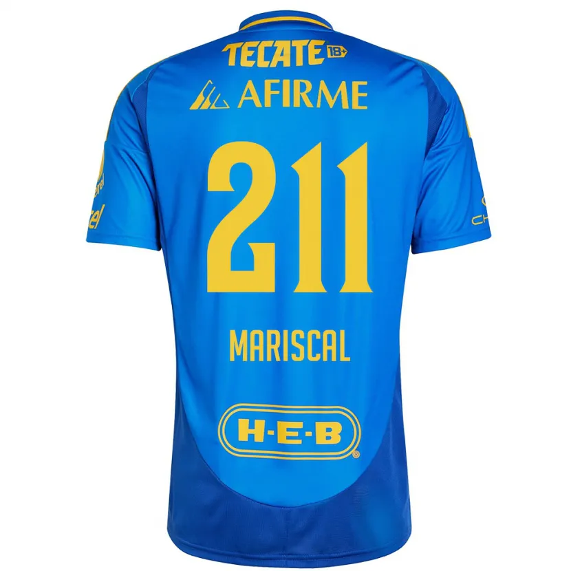 Danxen Dames Kevin Mariscal #211 Blauw Geel Uitshirt Uittenue 2024/25 T-Shirt