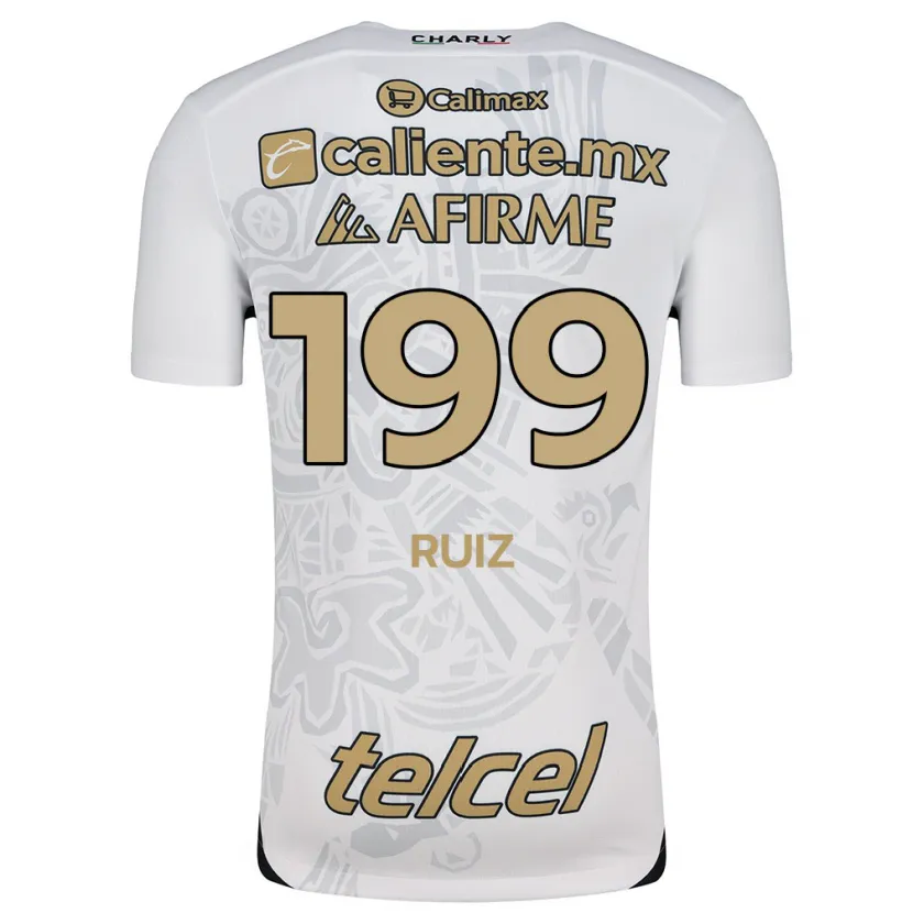 Danxen Dames Emilio Ruiz #199 Wit Zwart Uitshirt Uittenue 2024/25 T-Shirt