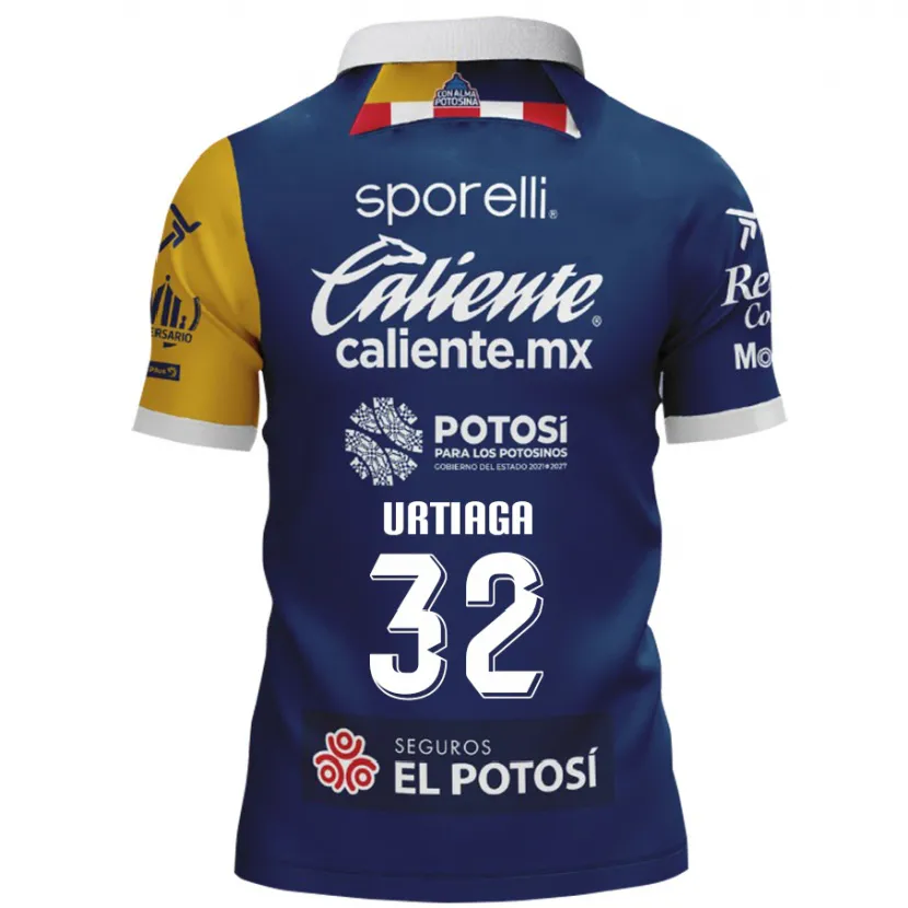 Danxen Dames Diego Urtiaga #32 Blauw Geel Uitshirt Uittenue 2024/25 T-Shirt