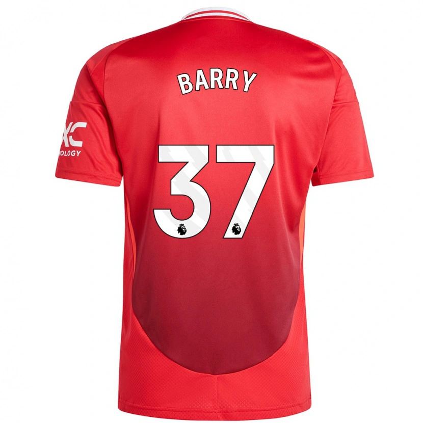 Danxen Kinderen Keira Barry #37 Felrood Thuisshirt Thuistenue 2024/25 T-Shirt