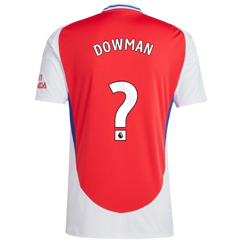 Danxen Kinderen Max Dowman #0 Rood Wit Thuisshirt Thuistenue 2024/25 T-Shirt