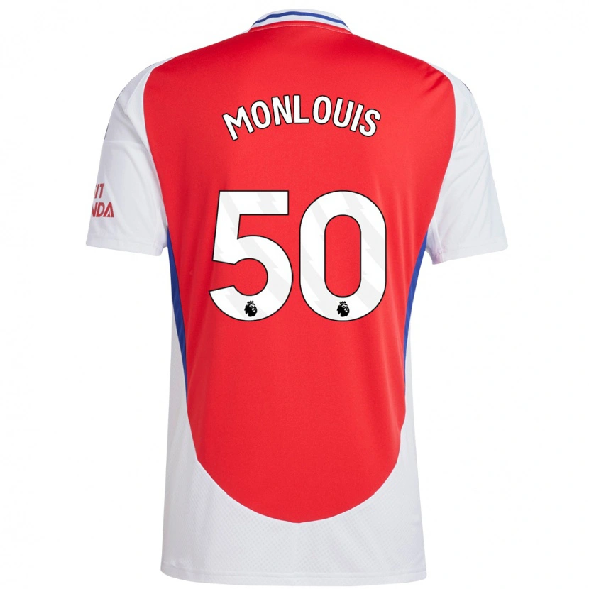 Danxen Kinderen Zane Monlouis #50 Rood Wit Thuisshirt Thuistenue 2024/25 T-Shirt