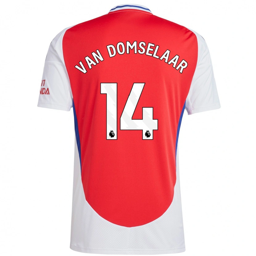 Danxen Kinderen Daphne Van Domselaar #14 Rood Wit Thuisshirt Thuistenue 2024/25 T-Shirt