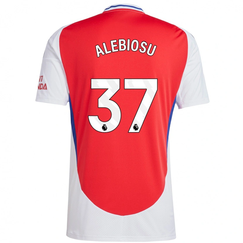 Danxen Kinderen Ryan Alebiosu #37 Rood Wit Thuisshirt Thuistenue 2024/25 T-Shirt