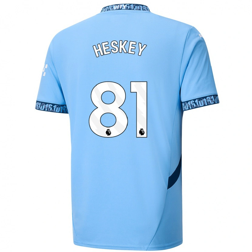 Danxen Kinderen Jaden Heskey #81 Marineblauw Thuisshirt Thuistenue 2024/25 T-Shirt