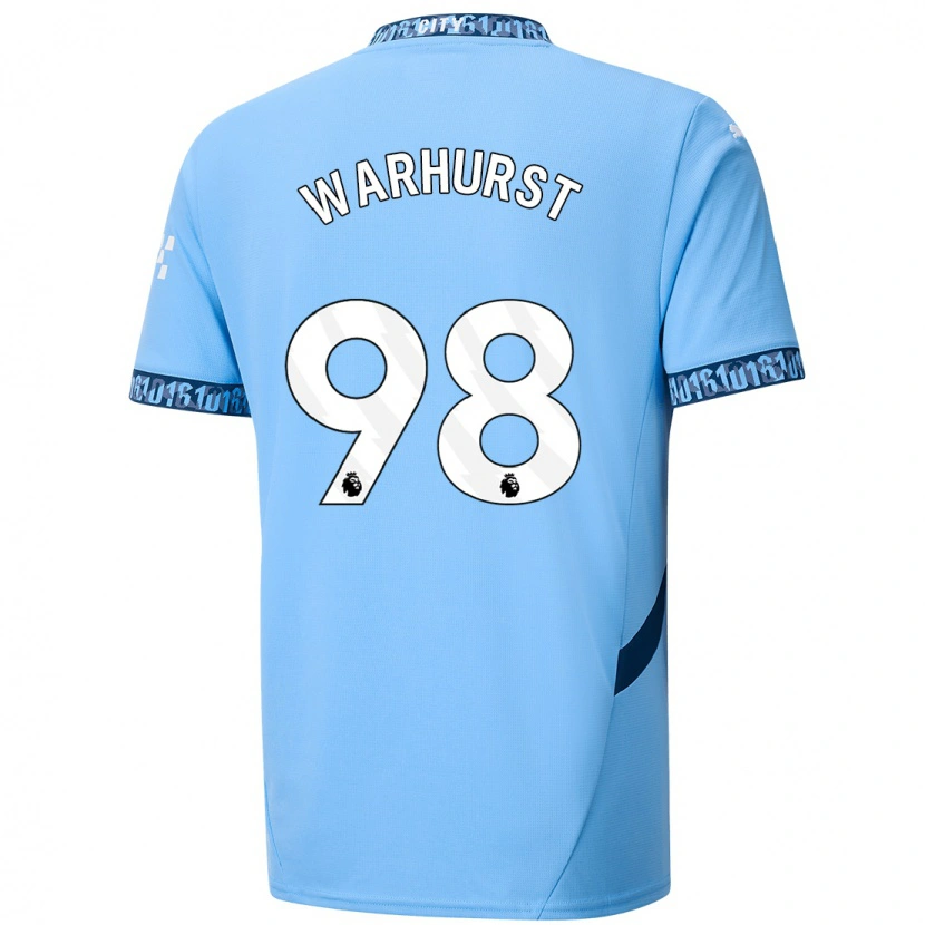 Danxen Kinderen Matty Warhurst #98 Marineblauw Thuisshirt Thuistenue 2024/25 T-Shirt