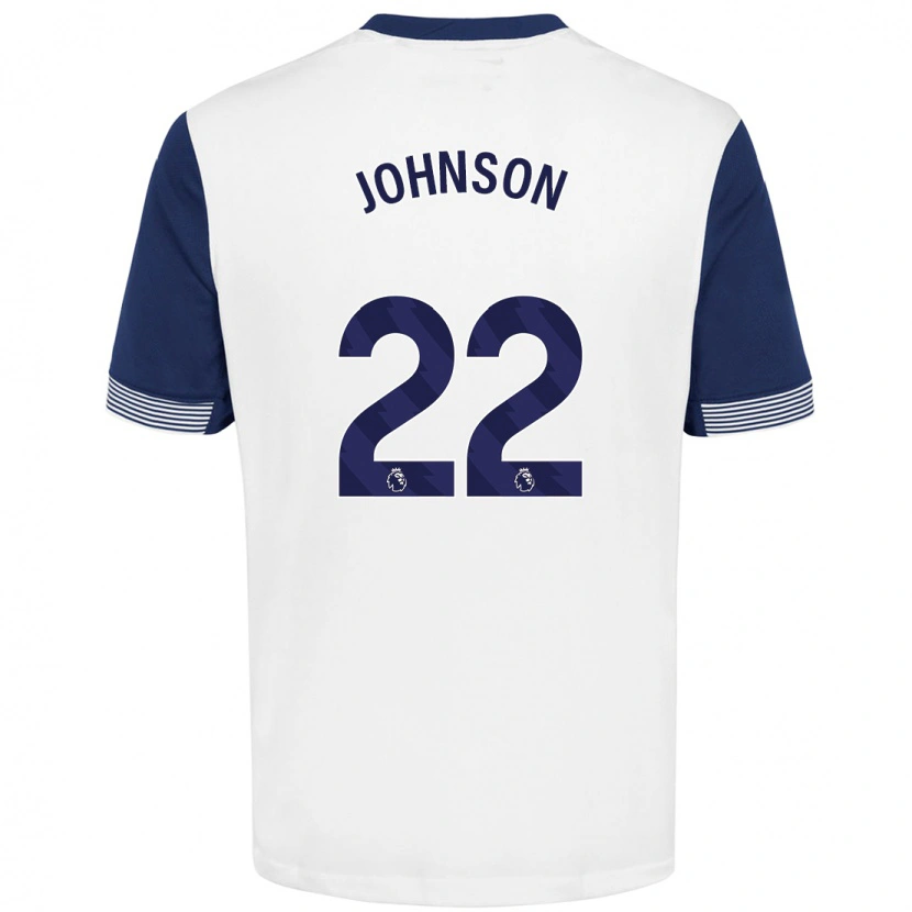 Danxen Kinderen Brennan Johnson #22 Wit Blauw Thuisshirt Thuistenue 2024/25 T-Shirt