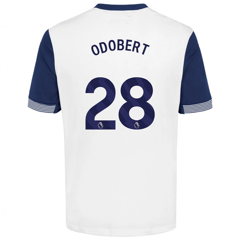 Danxen Kinderen Wilson Odobert #28 Wit Blauw Thuisshirt Thuistenue 2024/25 T-Shirt