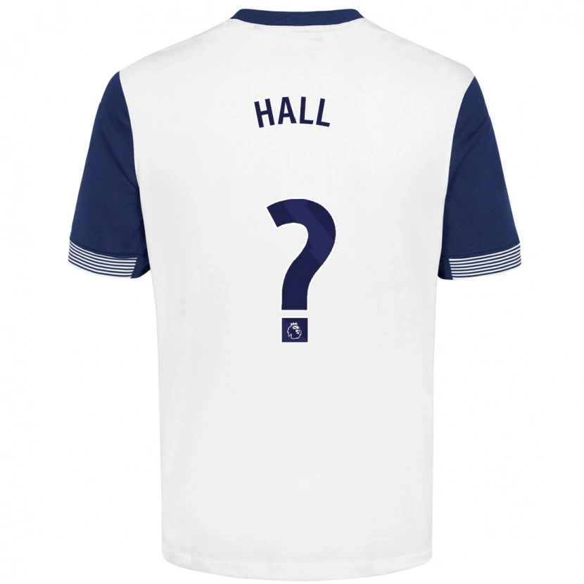 Danxen Kinderen Tye Hall #0 Wit Blauw Thuisshirt Thuistenue 2024/25 T-Shirt