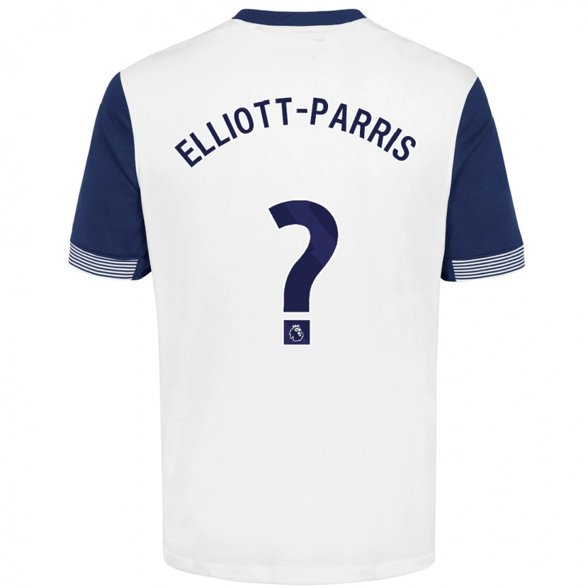 Danxen Kinderen Reiss Elliott-Parris #0 Wit Blauw Thuisshirt Thuistenue 2024/25 T-Shirt