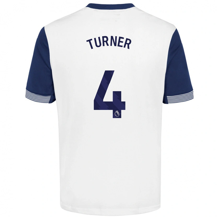 Danxen Kinderen Amy Turner #4 Wit Blauw Thuisshirt Thuistenue 2024/25 T-Shirt