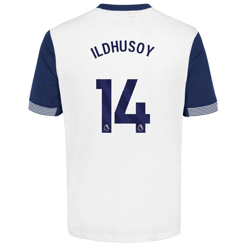 Danxen Kinderen Celin Bizet Ildhusøy #14 Wit Blauw Thuisshirt Thuistenue 2024/25 T-Shirt