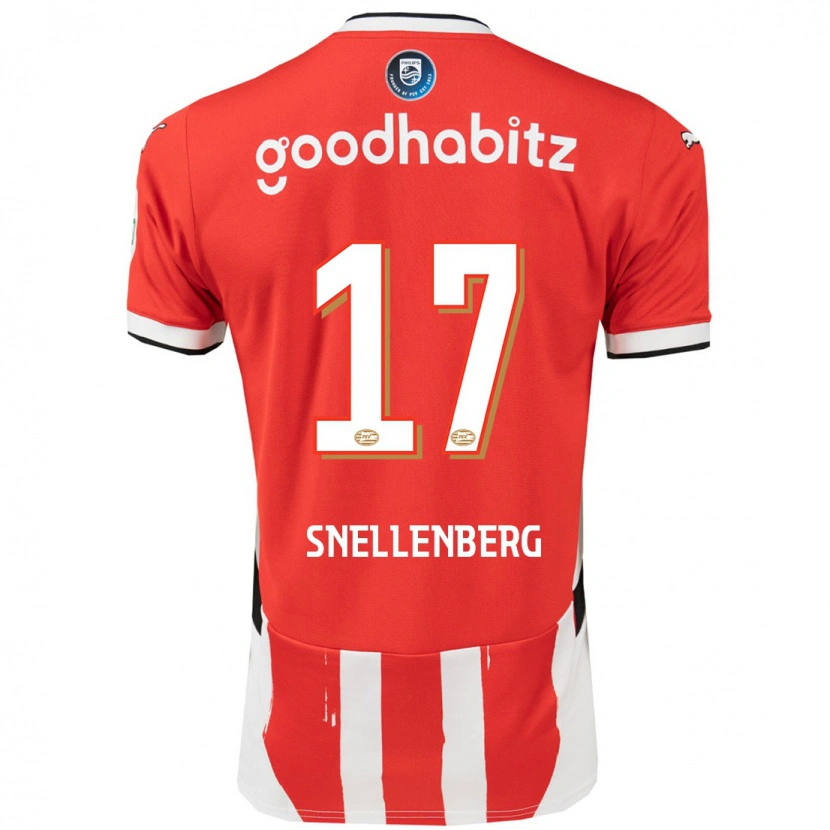 Danxen Kinderen Maxime Snellenberg #17 Rood Wit Thuisshirt Thuistenue 2024/25 T-Shirt