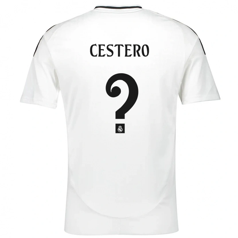 Danxen Kinderen Jorge Cestero #0 Wit Thuisshirt Thuistenue 2024/25 T-Shirt
