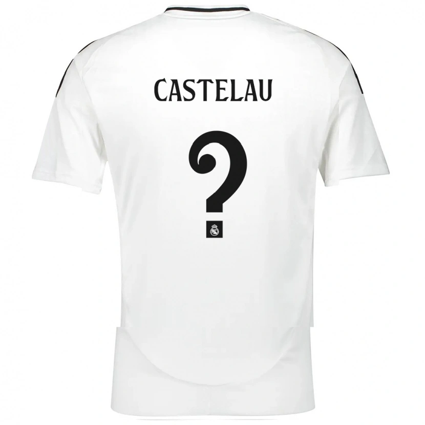 Danxen Kinderen Alber Castelau #0 Wit Thuisshirt Thuistenue 2024/25 T-Shirt