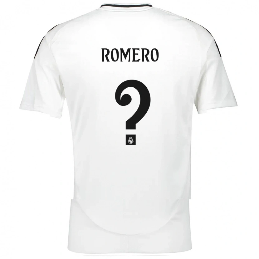 Danxen Kinderen Manu Romero #0 Wit Thuisshirt Thuistenue 2024/25 T-Shirt