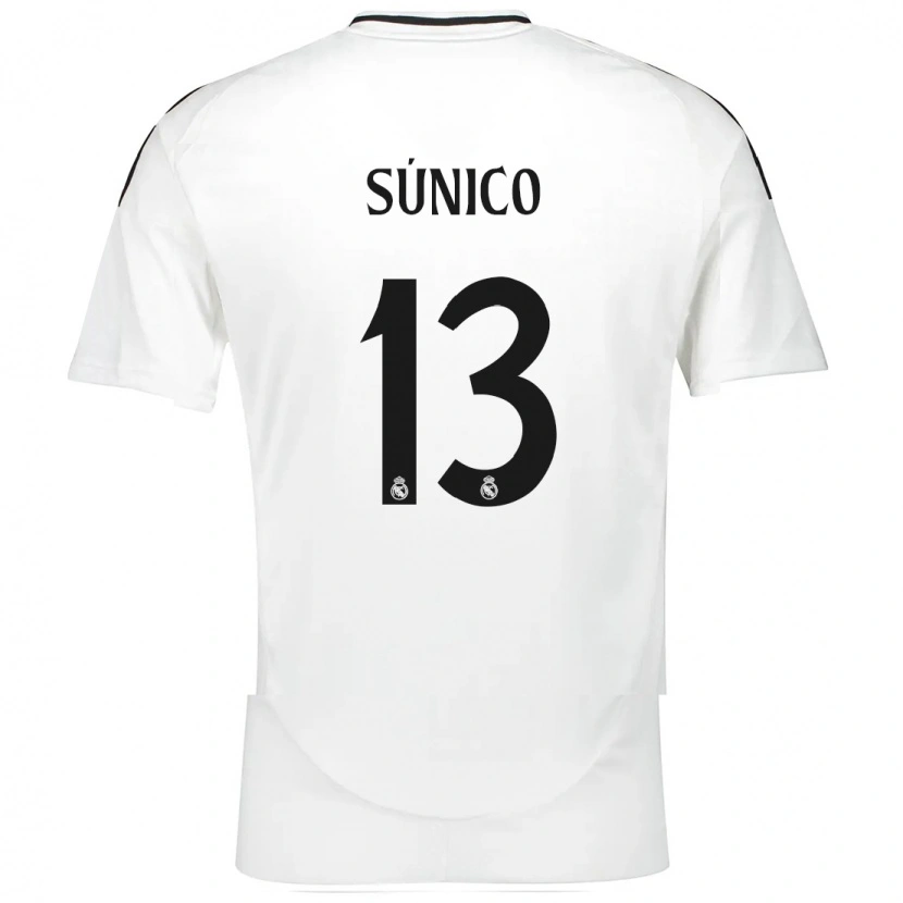 Danxen Kinderen Guille Súnico #13 Wit Thuisshirt Thuistenue 2024/25 T-Shirt