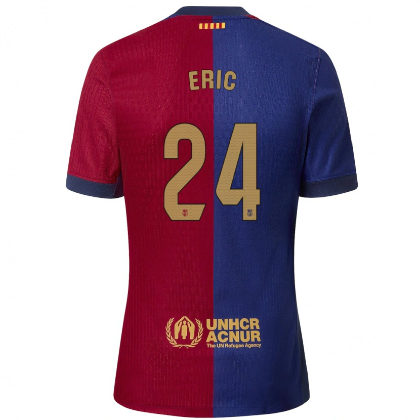 Danxen Kinderen Eric García #24 Blauw Rood Thuisshirt Thuistenue 2024/25 T-Shirt