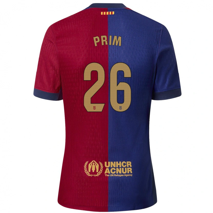Danxen Kinderen Pau Prim #26 Blauw Rood Thuisshirt Thuistenue 2024/25 T-Shirt